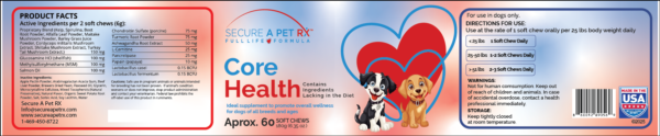 Core Health Label Core Health™ Daily Multi Soft Chews from Secure a Pet RX™