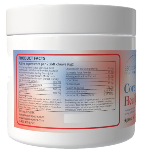 Core Health- Left Side Core Health™ Daily Multi Soft Chews from Secure a Pet RX™